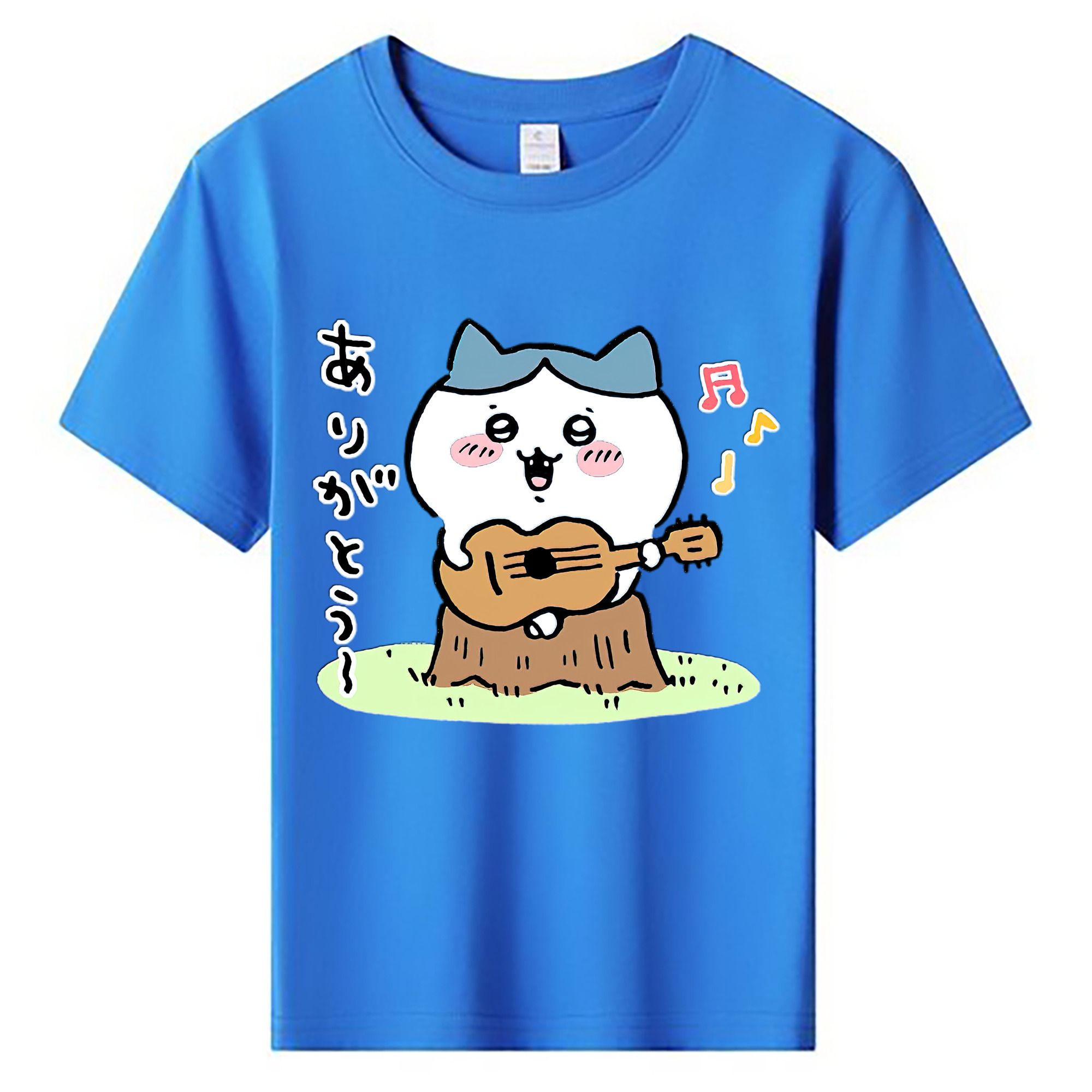 （画像用） ちいかわ ハチワレ Chii-kawa hachiware 綿100％キッズTシャツ（フロントプリント）